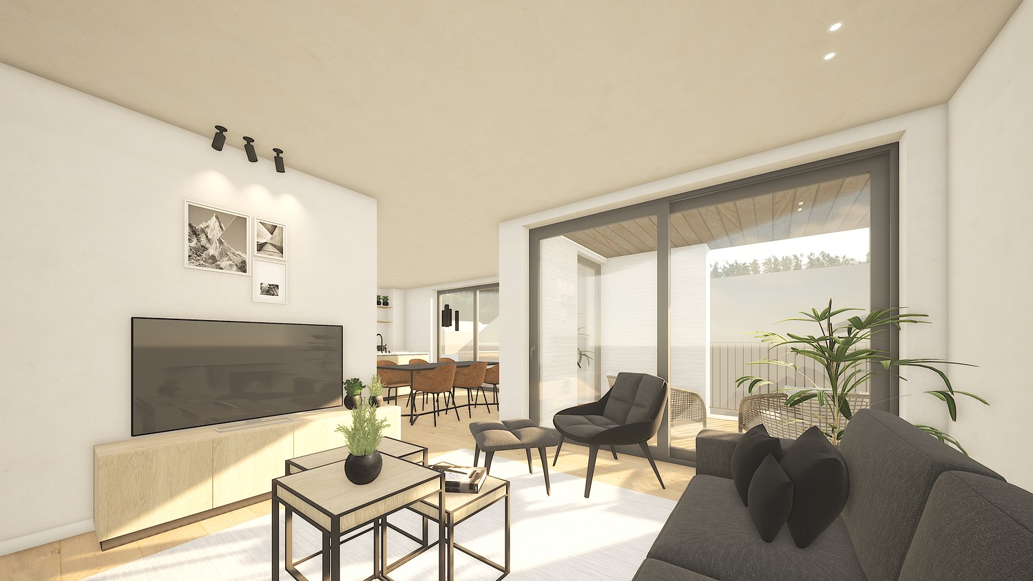 Licht en functioneel appartement (+/-81.5m²) met 2 slaapkamers en een zuidgeoriënteerd terras (+/-7.5m²)! afbeelding 5