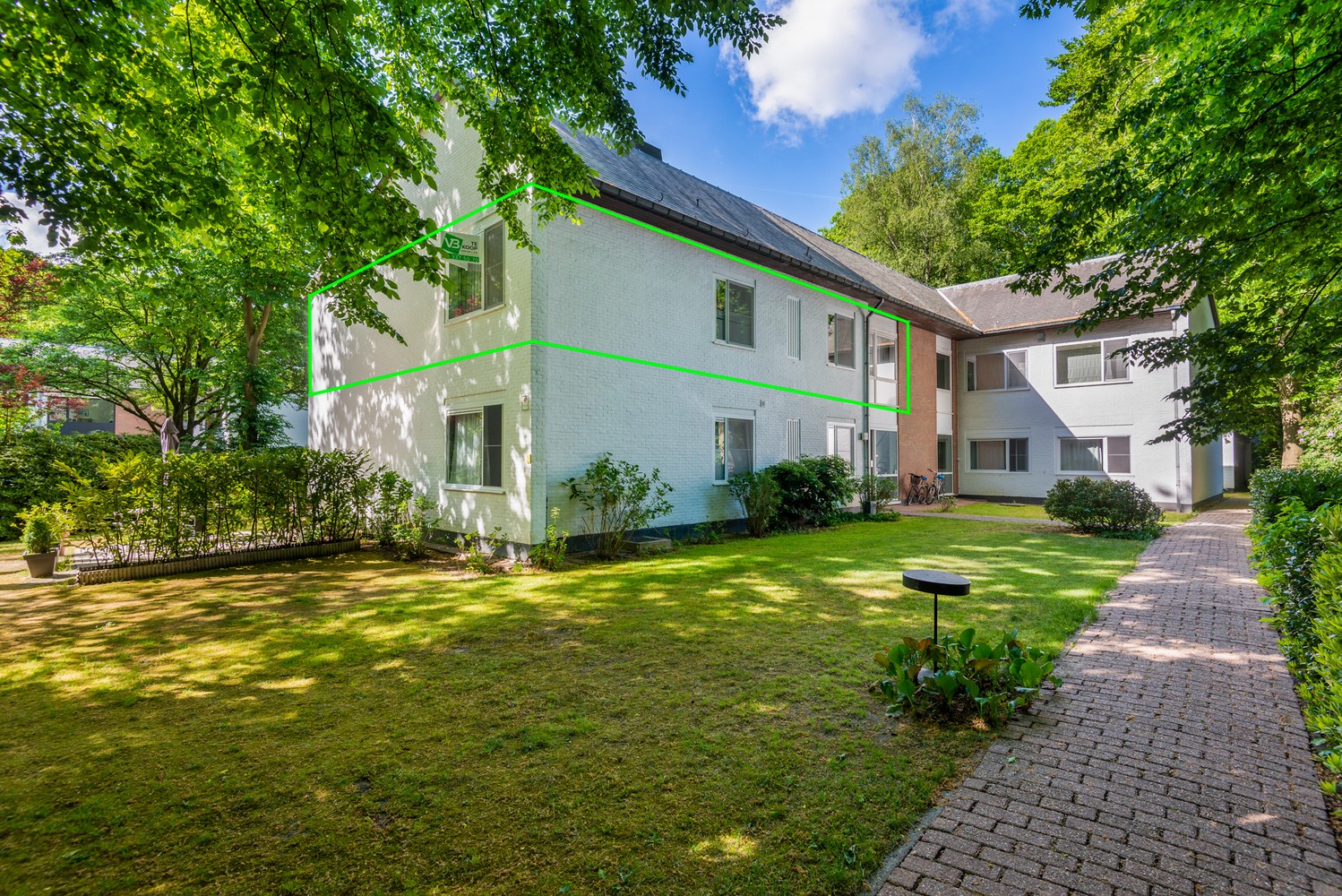 Riant appartement (148 m²) met twee slaapkamers, terras en omringd door groen. afbeelding 2